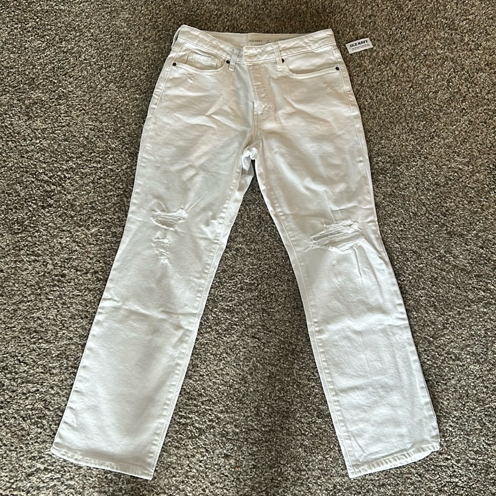 Old Navy white high rise pants